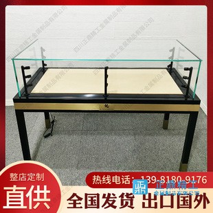 无边框首饰玻璃柜 时尚简约珠宝陈列柜台 黄金钻石玉器展柜